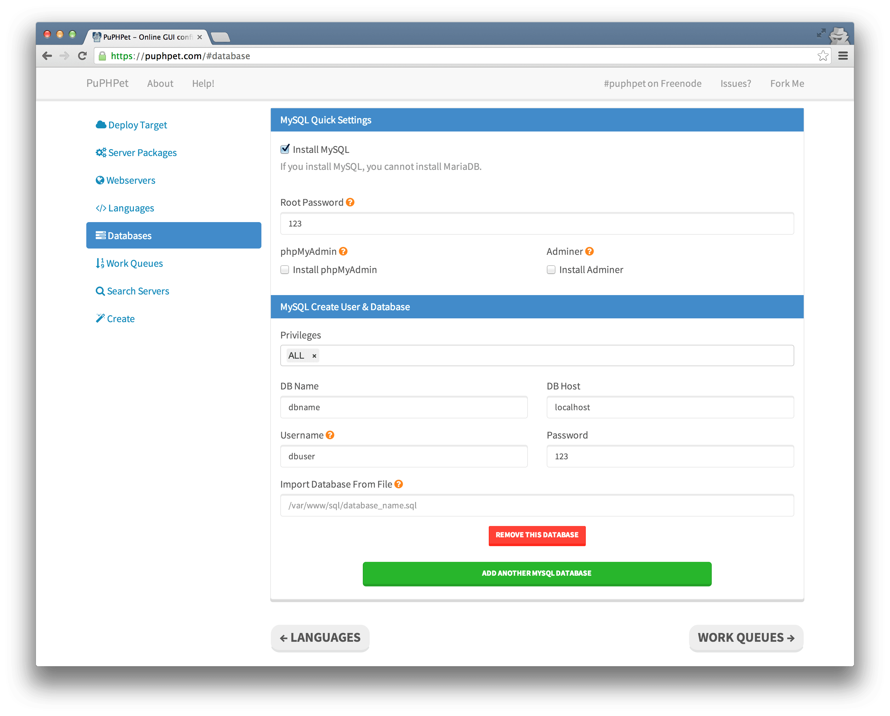 Just remember the credentials. We need them later.