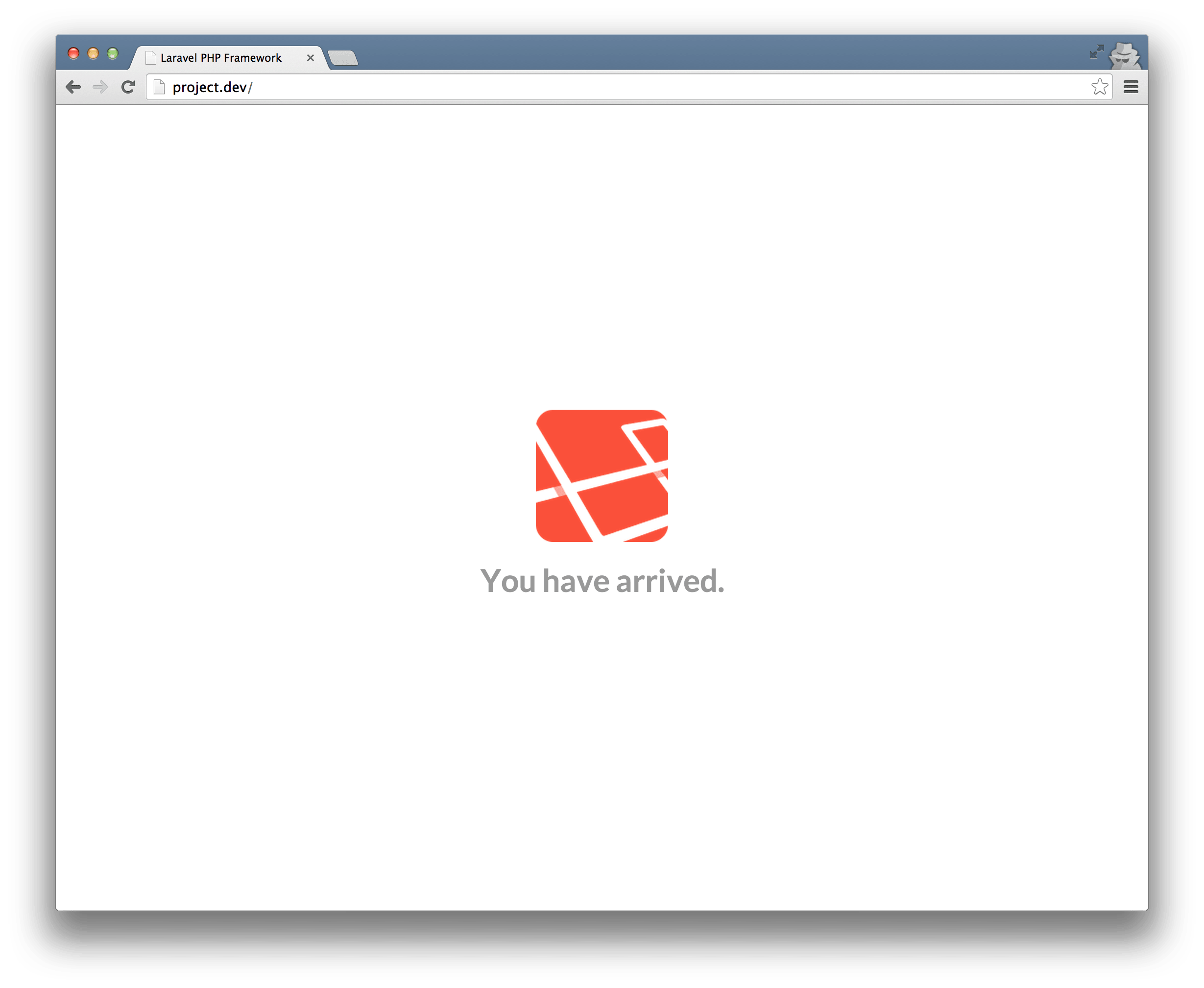 Screenshot of the Laravel Welcomepage